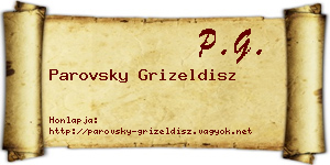 Parovsky Grizeldisz névjegykártya